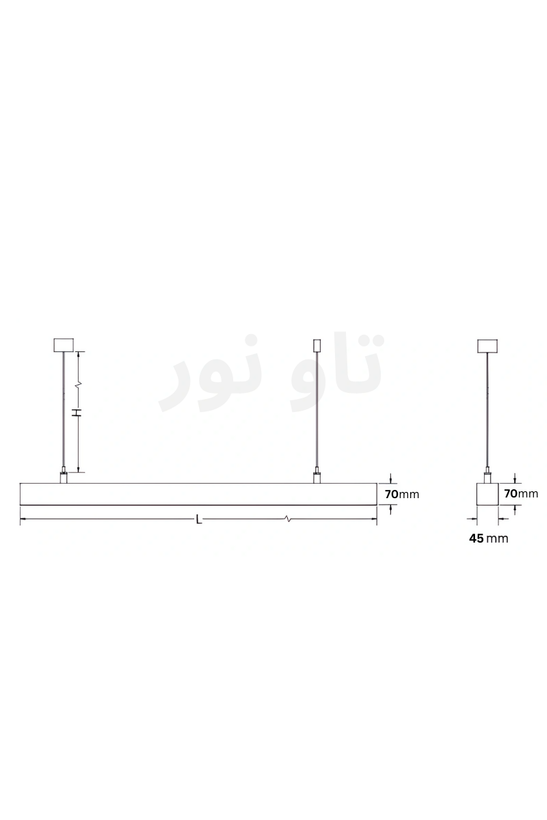 نور خطی آویز