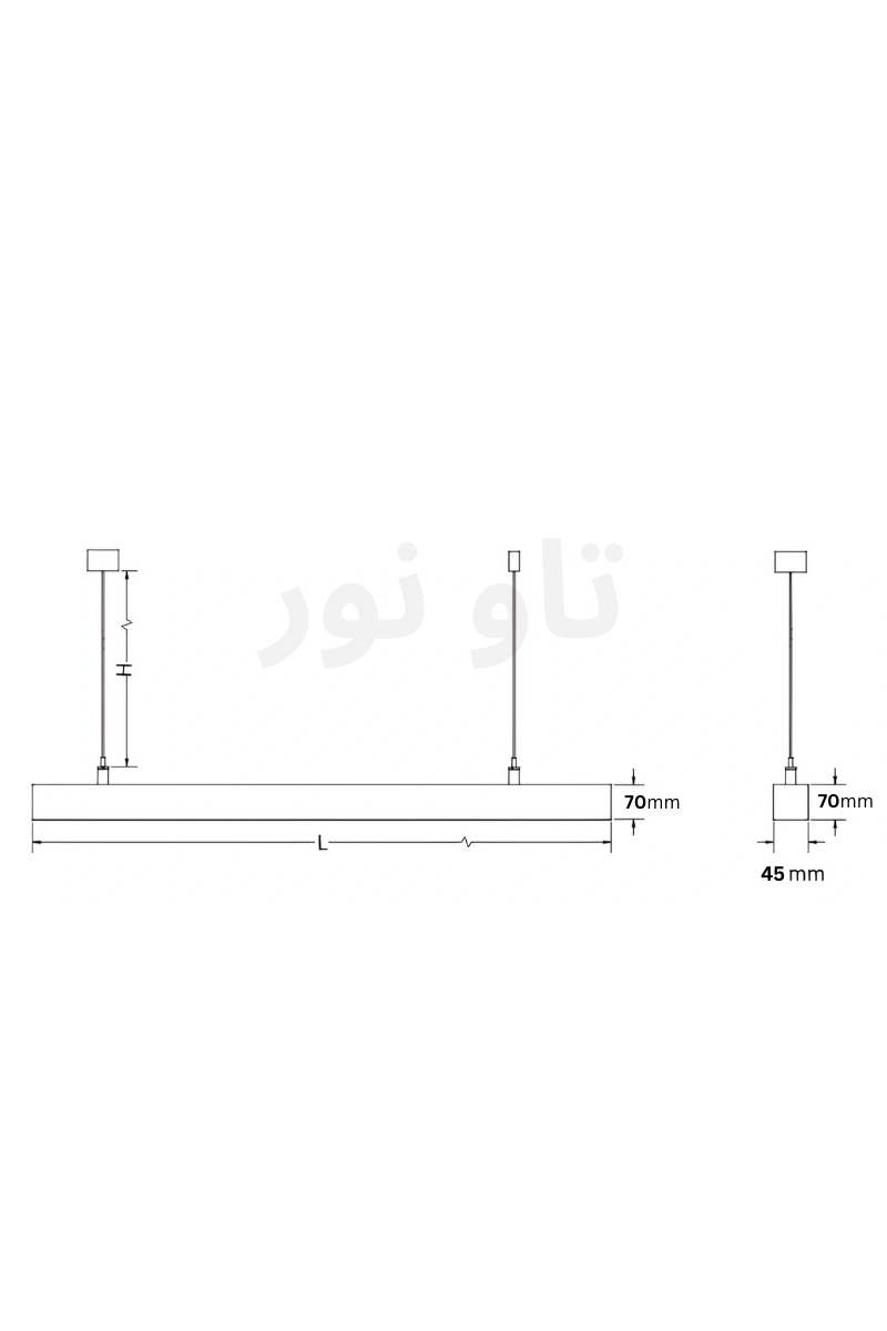 نور خطی آویز