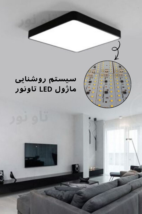 پنل سقفی روکار و آویز مربعی و مستطیلی فلت