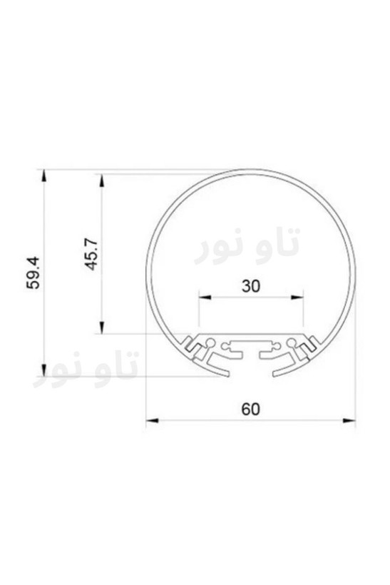 چراغ خطی لوله ای 360 درجه